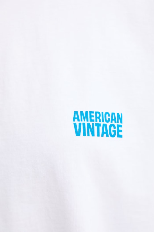 Pamučna majica dugih rukava American Vintage GIX02C bijela