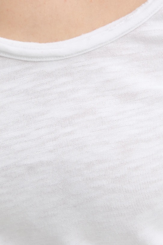 American Vintage longsleeve bawełniany SON02HG biały