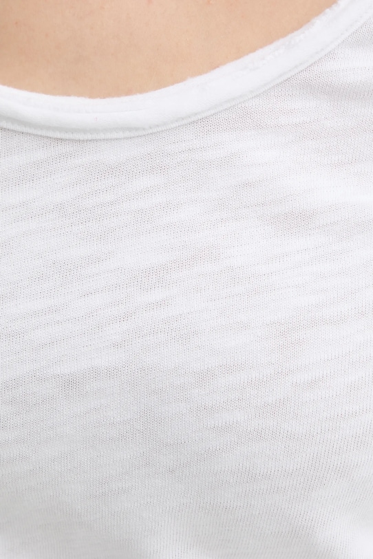 American Vintage longsleeve bawełniany SON02HG biały