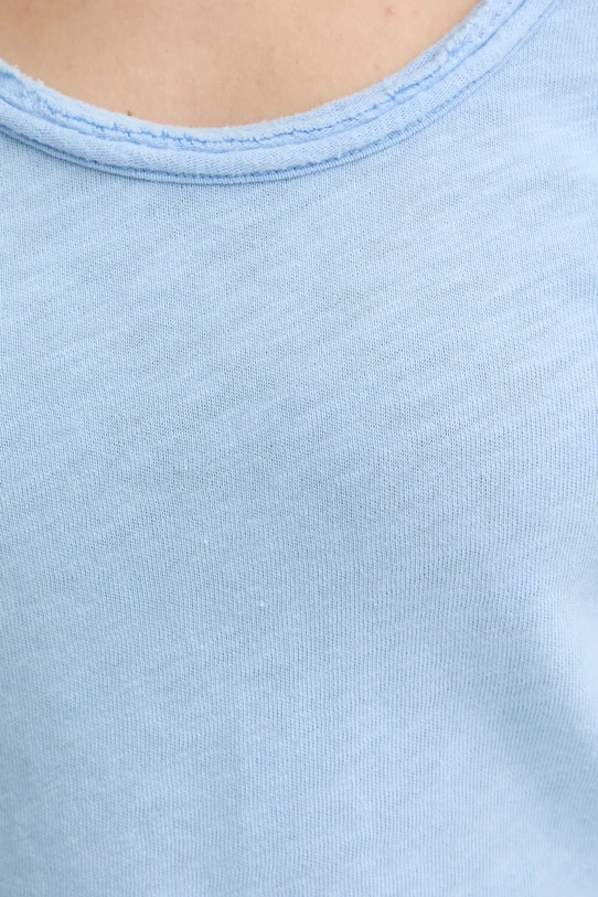 American Vintage longsleeve bawełniany SON02HG niebieski