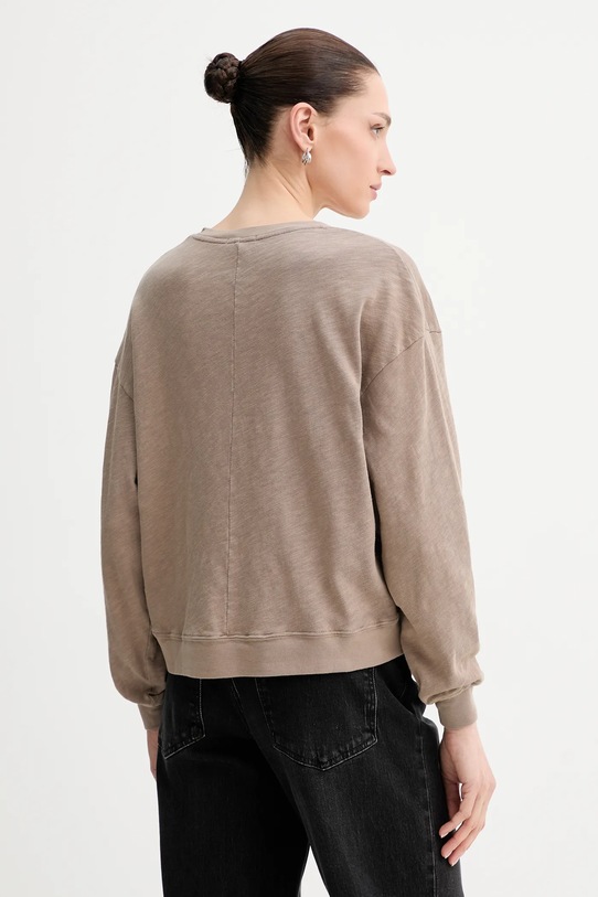 Odzież American Vintage longsleeve bawełniany SON02IG beżowy