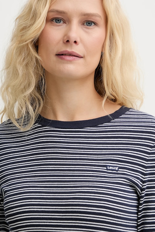 Βαμβακερή μπλούζα με μακριά μανίκια Levi's ESSENTIAL HM σκούρο μπλε 000KL.0020