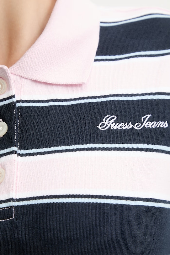 Guess Jeans longsleeve damski bawełniany różowy W6GPA5.KCPS1