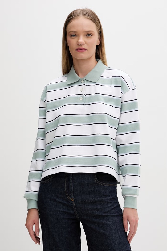 Guess Jeans longsleeve damski bawełniany zielony W6GPA5.KCPS1