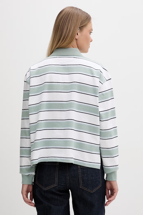 Odzież Guess Jeans longsleeve damski bawełniany W6GPA5.KCPS1 zielony