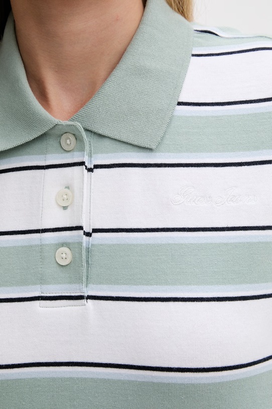 Guess Jeans longsleeve damski bawełniany W6GPA5.KCPS1 zielony