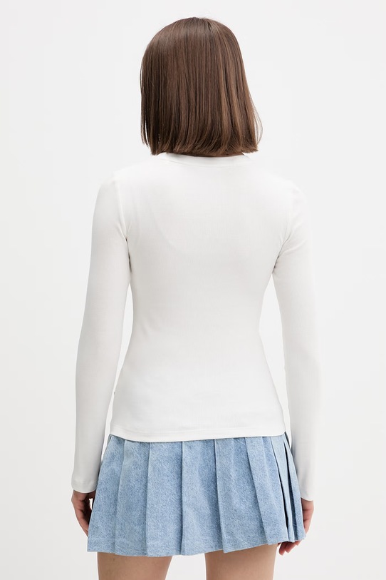 Odzież Guess Jeans longsleeve damskie bawełniane W6GPZ4.KA0H1 beżowy