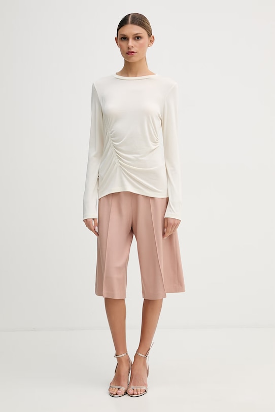 Sisley longsleeve damski 3YFAL108Q beżowy SS26