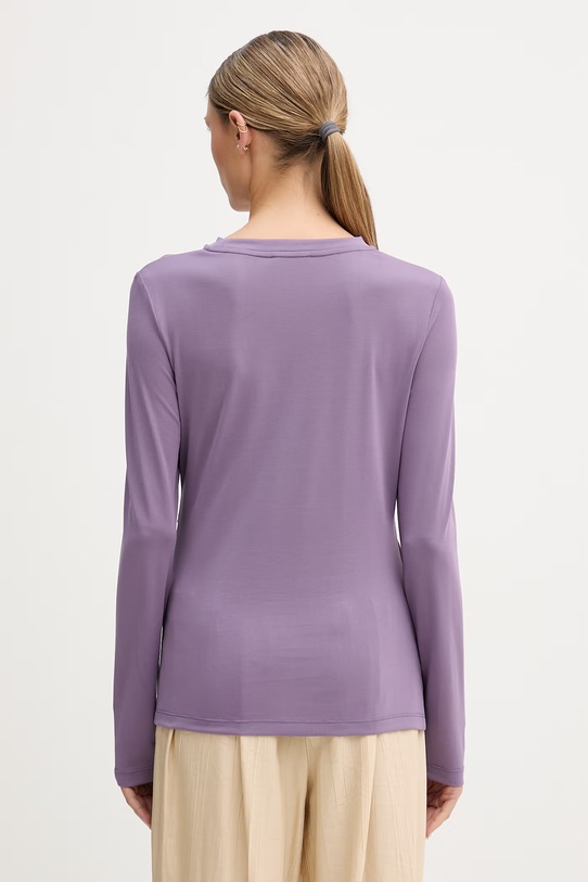 Odzież Sisley longsleeve damski 3YFAL108Q fioletowy