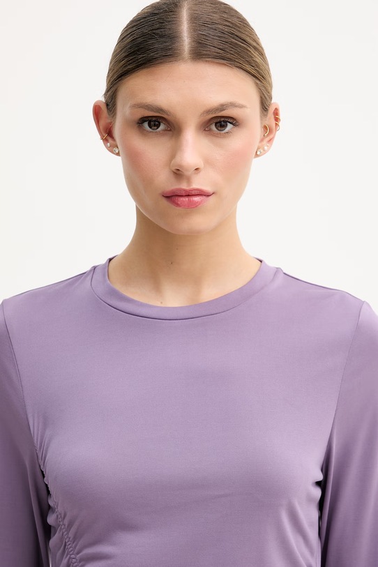 Sisley longsleeve damski fioletowy 3YFAL108Q