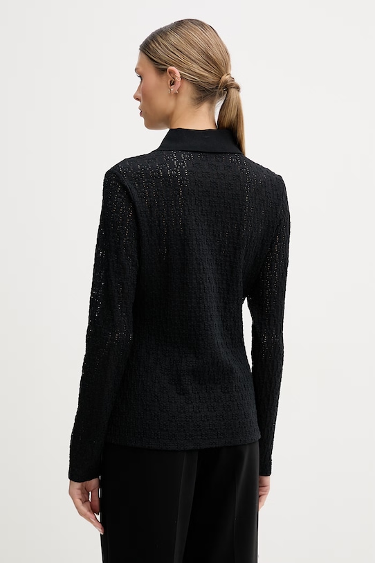 Oblečenie Sisley tričko s dlhým rukávom dámske 51KHLQ0AF čierna