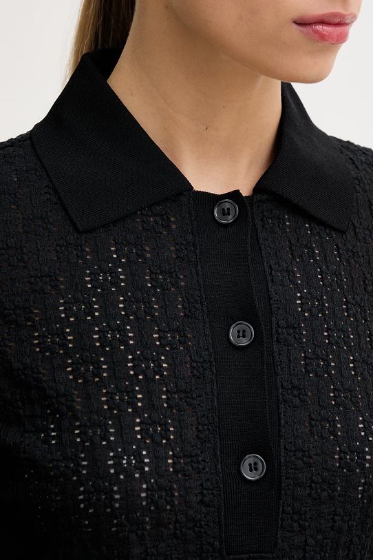 Sisley tričko s dlhým rukávom dámske 51KHLQ0AF čierna