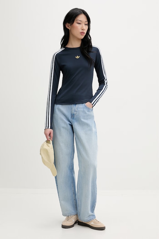 adidas Originals longsleeve damski KC9203 granatowy SS26