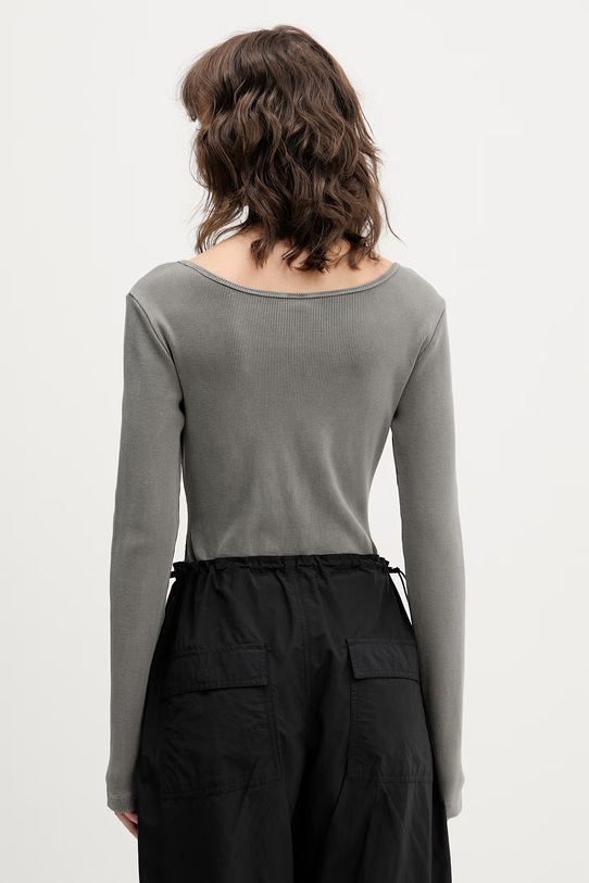 Oblečenie adidas Originals body dámske bavlnené s elastanom KE1121 sivá