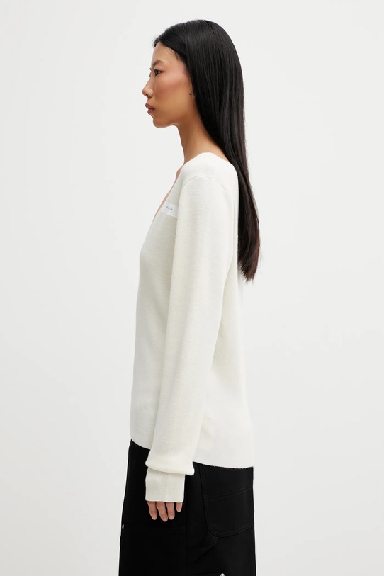 MM6 Maison Margiela sweter z dodatkiem wełny S52HN0014.M13211.102 beżowy SS26