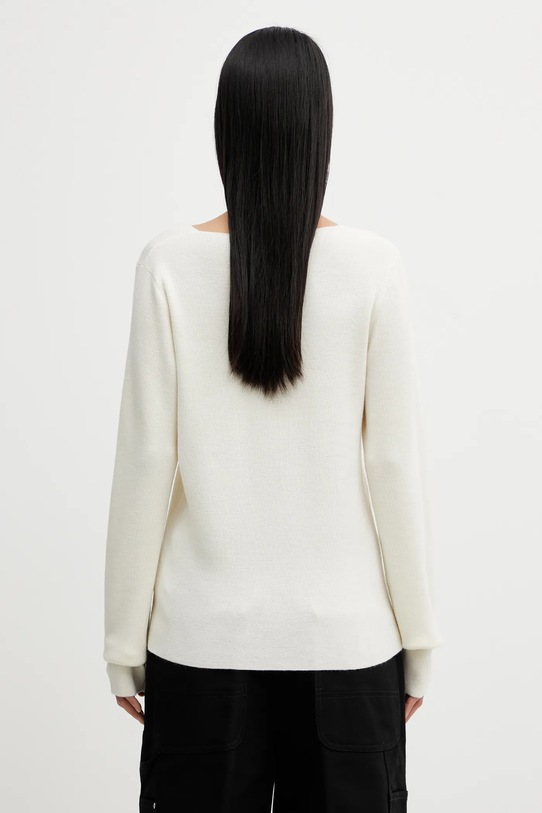 Odzież MM6 Maison Margiela sweter z dodatkiem wełny S52HN0014.M13211.102 beżowy