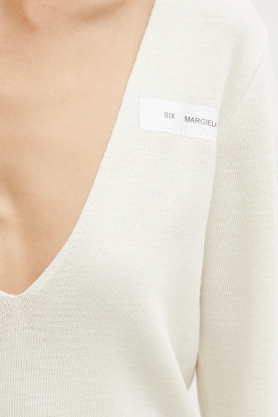 Svetr s příměsí vlny MM6 Maison Margiela béžová S52HN0014.M13211.102