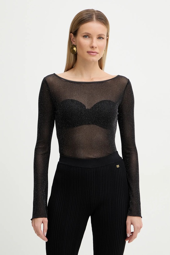 Fracomina longsleeve z elastanem czarny FR26ST3042J48101