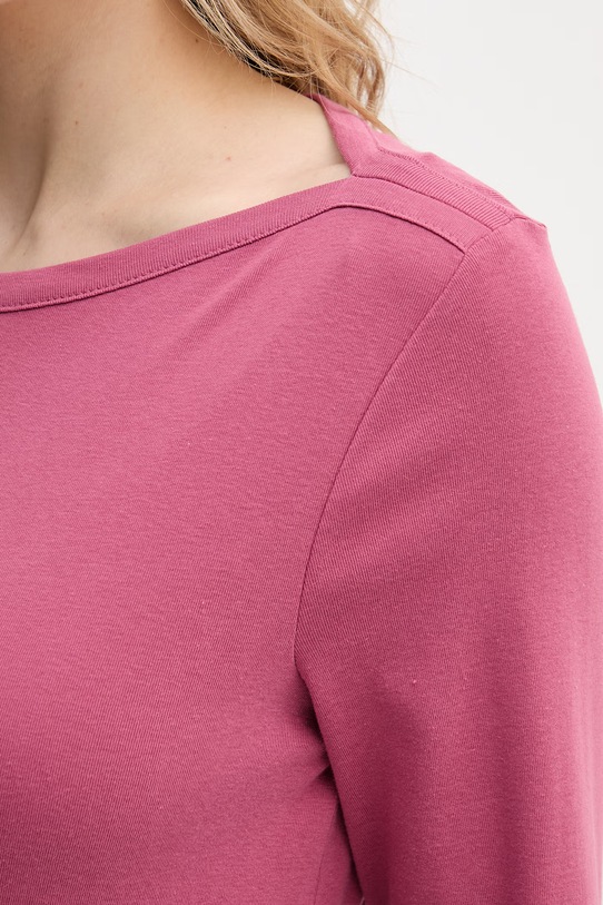 United Colors of Benetton longsleeve bawełniany 3GA8D10C4 różowy