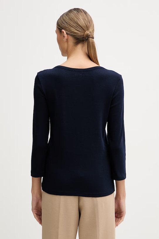 Odzież United Colors of Benetton longsleeve bawełniany 3GA8D10C4 granatowy