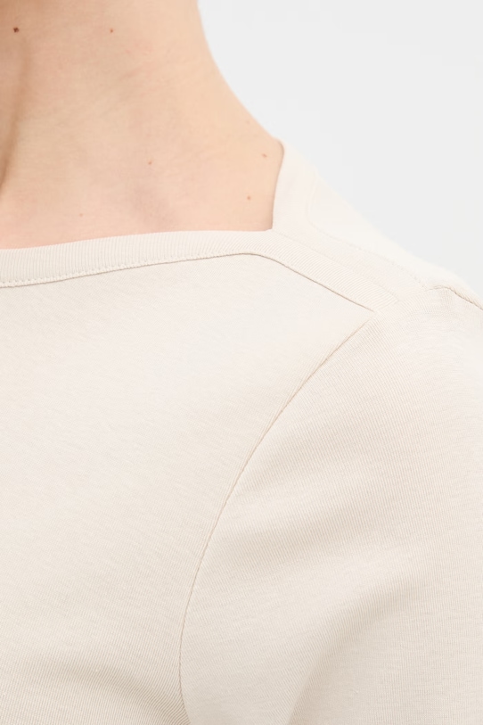 United Colors of Benetton longsleeve bawełniany 3GA8D10C4 beżowy