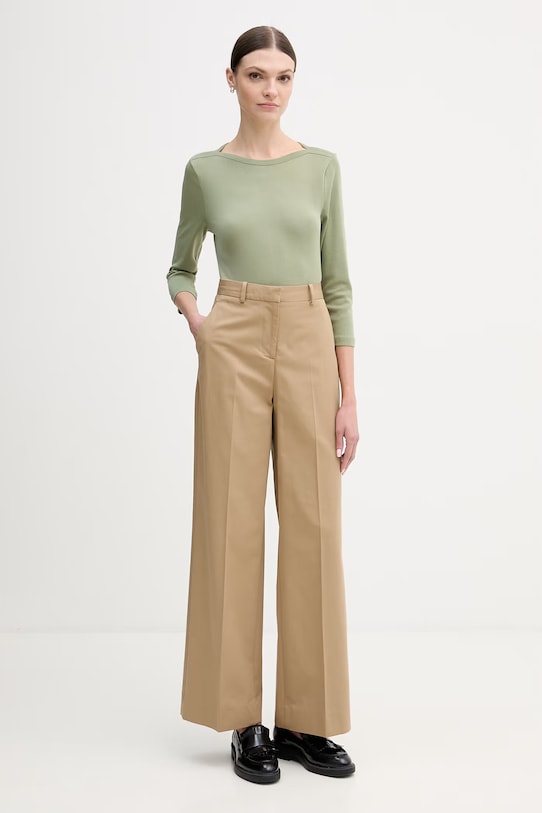 United Colors of Benetton longsleeve bawełniany 3GA8D10C4 zielony SS26