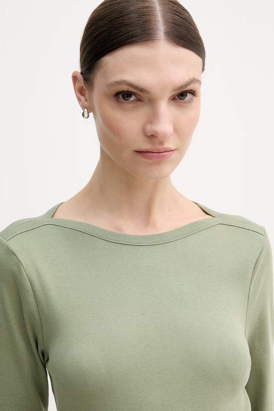 United Colors of Benetton longsleeve bawełniany zielony 3GA8D10C4