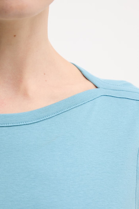 United Colors of Benetton longsleeve bawełniany 3GA8D10C4 niebieski