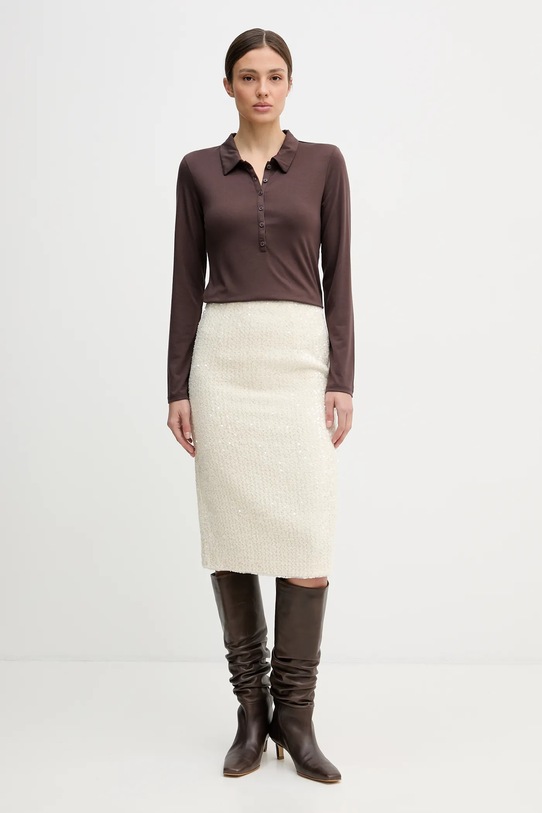 United Colors of Benetton longsleeve 3TVRD3017 brązowy SS26