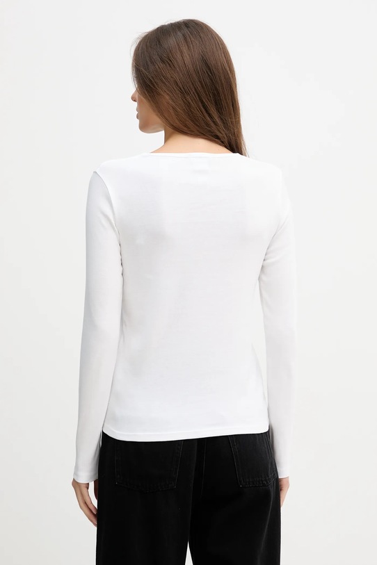 Odzież United Colors of Benetton longsleeve bawełniany 3GA8D10CF biały