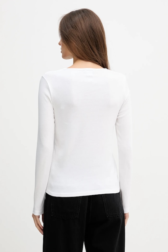 Odzież United Colors of Benetton longsleeve bawełniany 3GA8D10CF biały