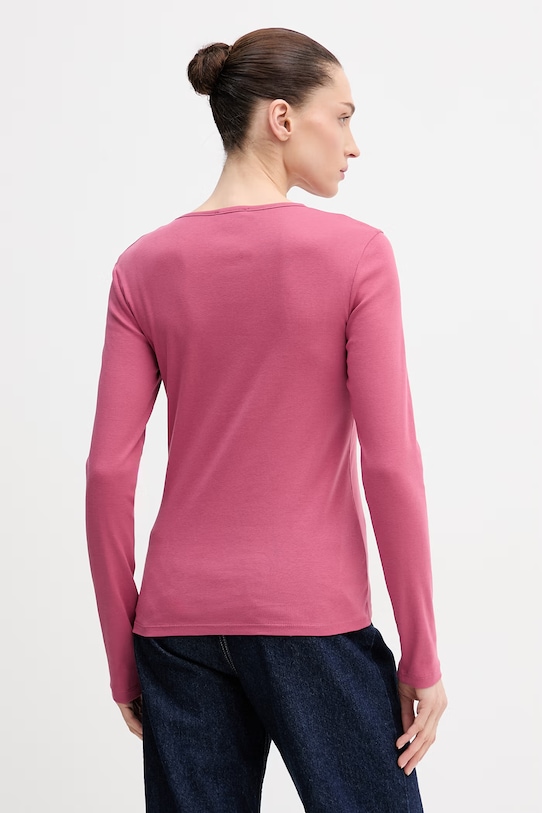 Odzież United Colors of Benetton longsleeve bawełniany 3GA8D10CF różowy