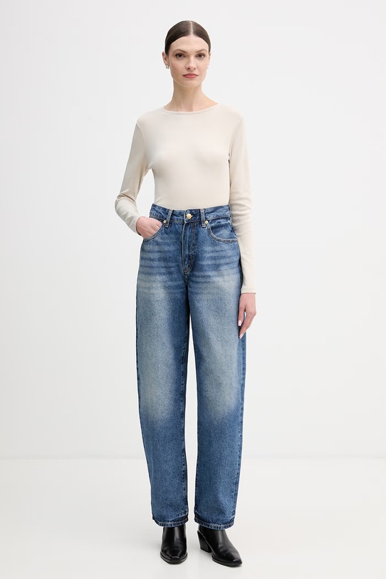 United Colors of Benetton longsleeve bawełniany 3GA8D10CF beżowy SS26