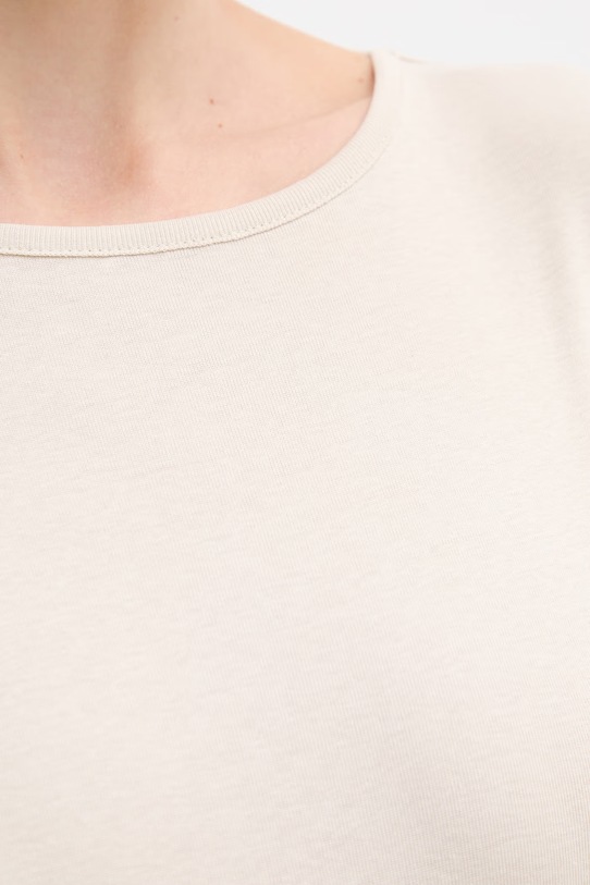 United Colors of Benetton longsleeve bawełniany 3GA8D10CF beżowy