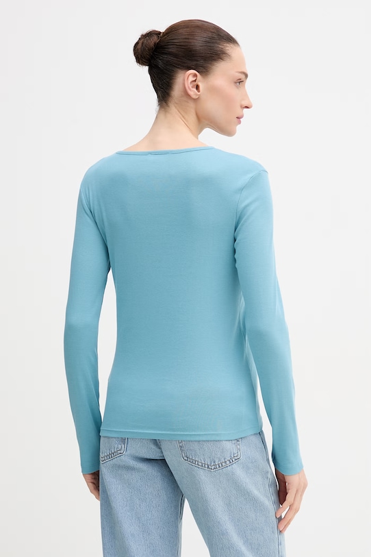 Oblečení Bavlněné tričko s dlouhým rukávem United Colors of Benetton 3GA8D10CF modrá