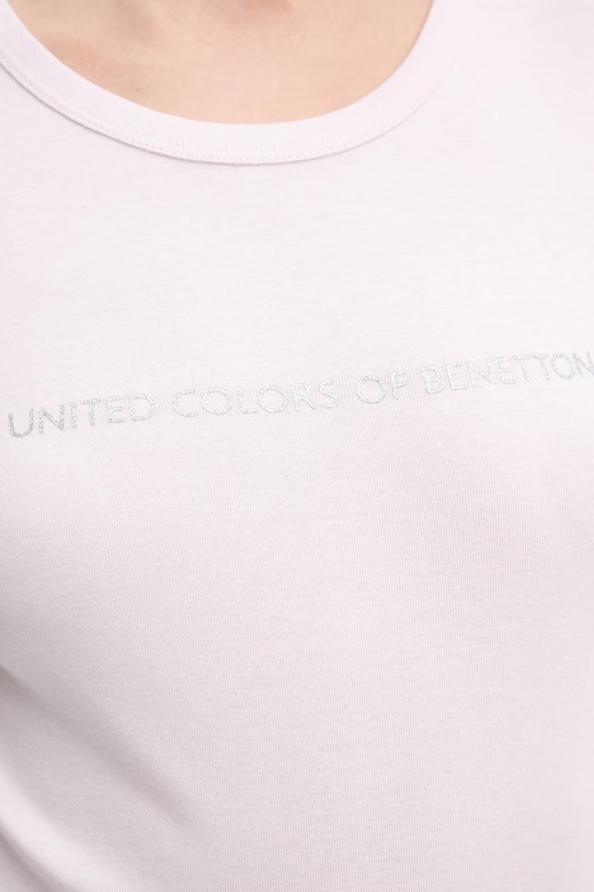 Pamučna majica dugih rukava United Colors of Benetton 3GA8E16G0 roza