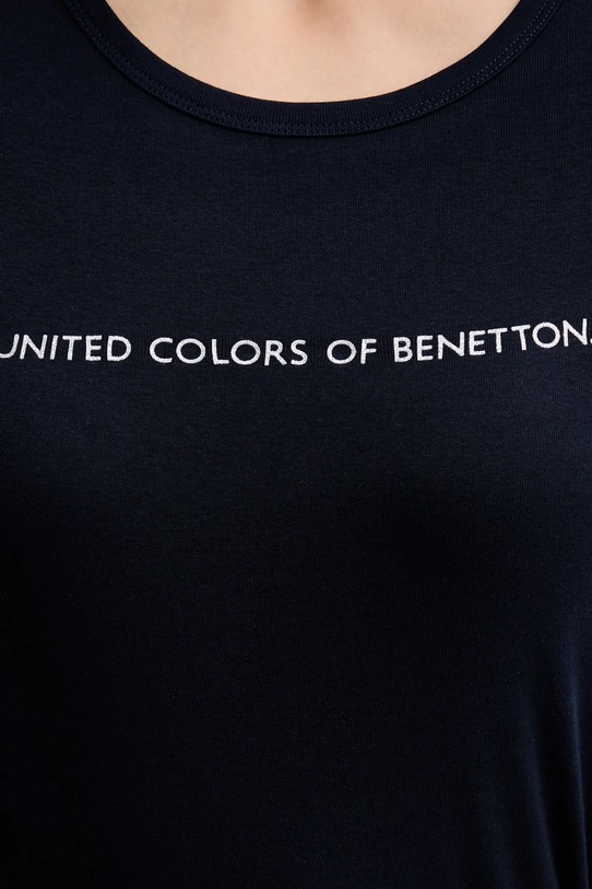 United Colors of Benetton longsleeve bawełniany 3GA8E16G0 granatowy