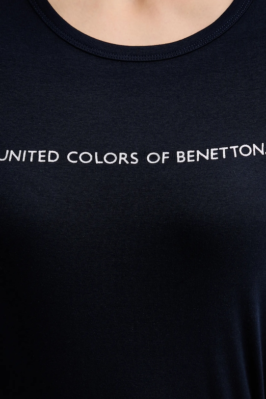 United Colors of Benetton longsleeve bawełniany 3GA8E16G0 granatowy