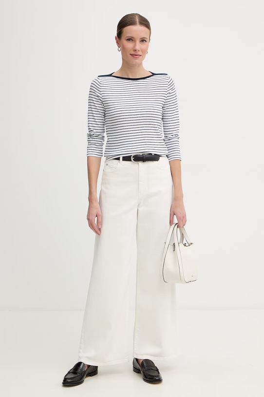 United Colors of Benetton majica dugih rukava ženska pamučna 339PD10C4 bijela SS26