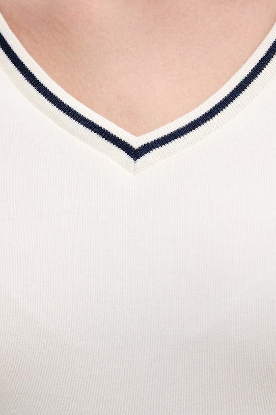 United Colors of Benetton longsleeve damski z bawełną 3ECMD4026 beżowy