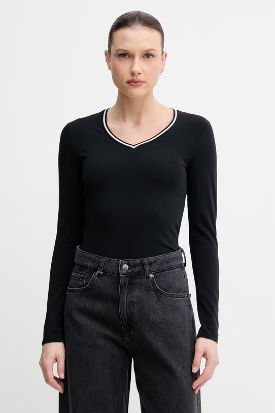 United Colors of Benetton longsleeve damskie z bawełną czarny 3ECMD4026