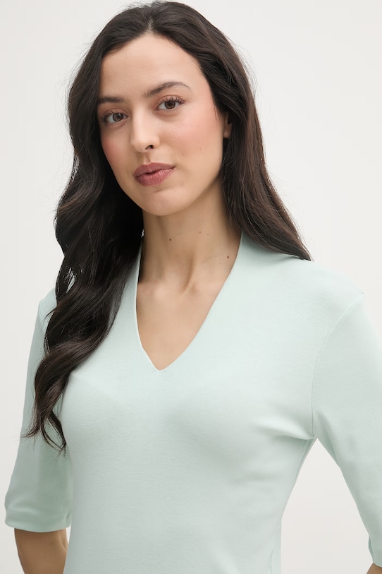 United Colors of Benetton t-shirt damski bawełniany zielony 3GA8D400U