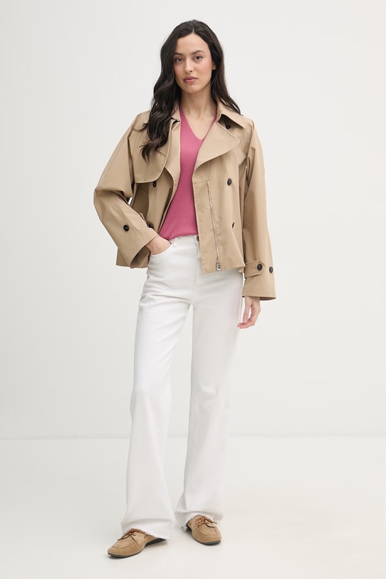 United Colors of Benetton t-shirt damski bawełniany 3GA8D400U różowy SS26