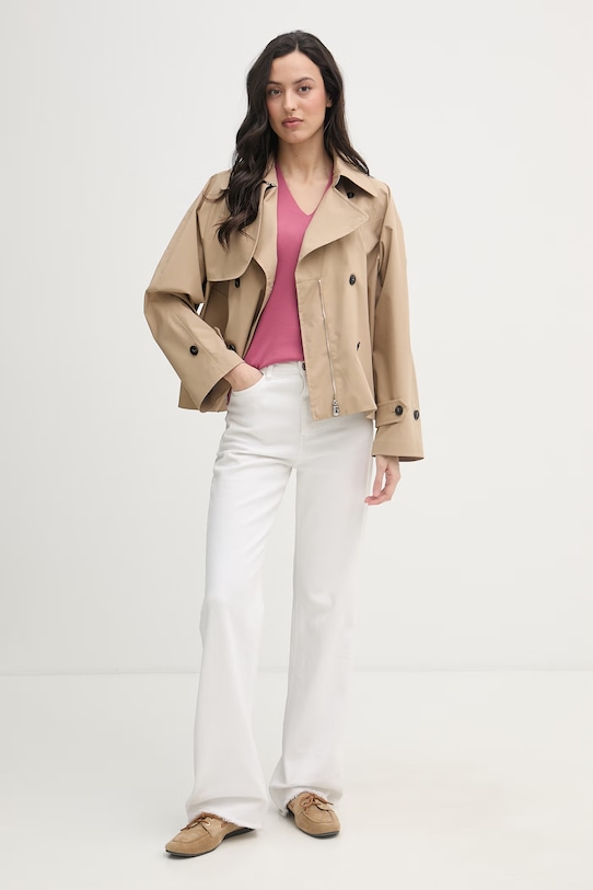 United Colors of Benetton t-shirt damski bawełniany 3GA8D400U różowy SS26