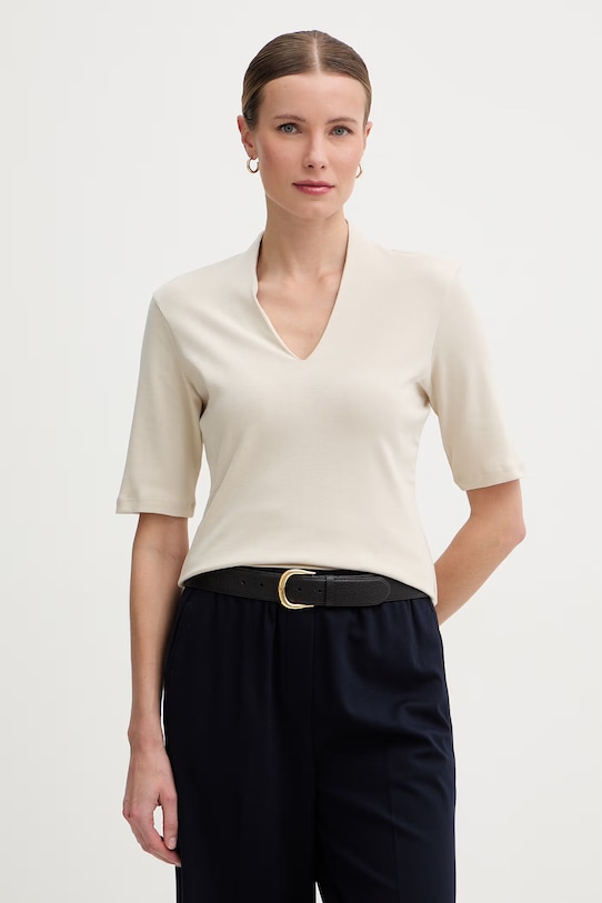 United Colors of Benetton tričko ženské bavlněné béžová 3GA8D400U