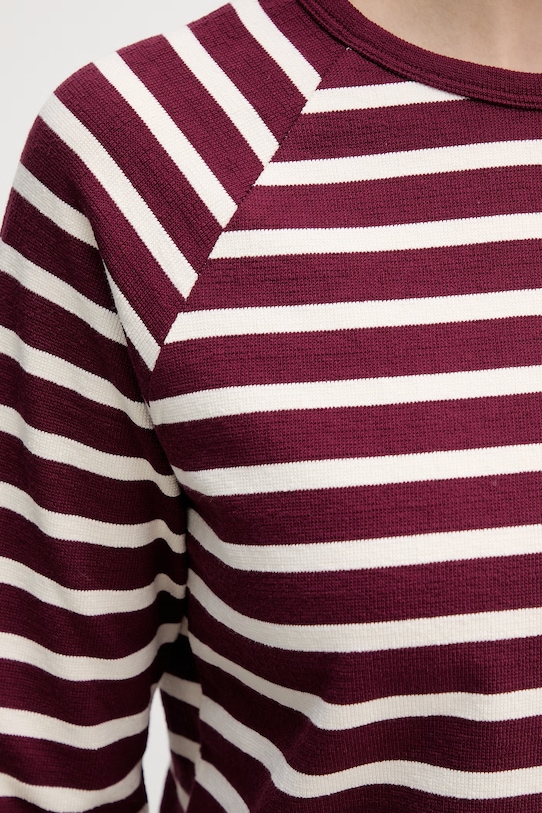 United Colors of Benetton longsleeve damski bawełniany 3PNUD10C5 bordowy