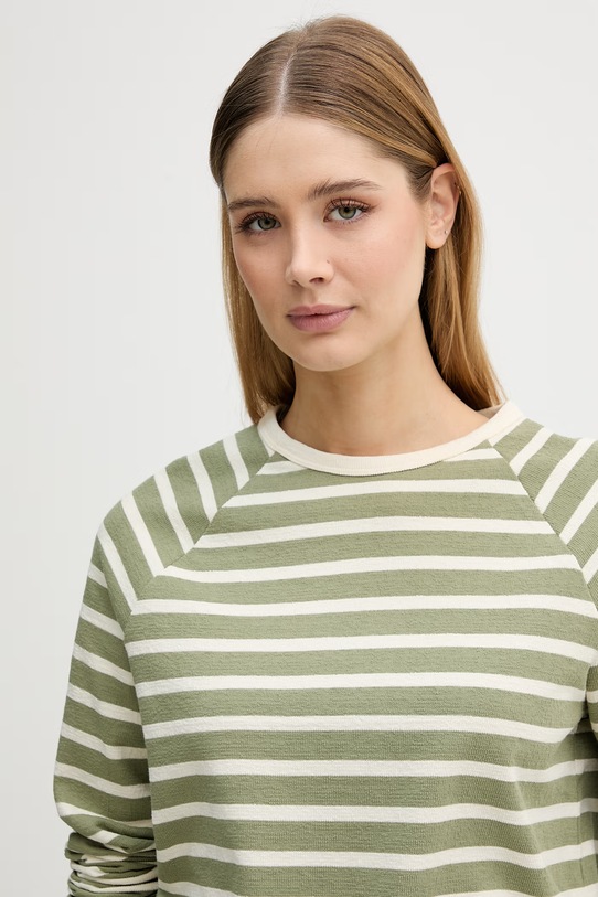 United Colors of Benetton Tričko s dlhým rukávom dámske bavlnené zelená 3PNUD10C5