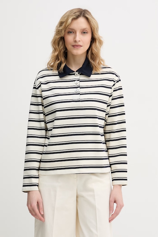 United Colors of Benetton longsleeve damski bawełniany beżowy 3UJZD3019