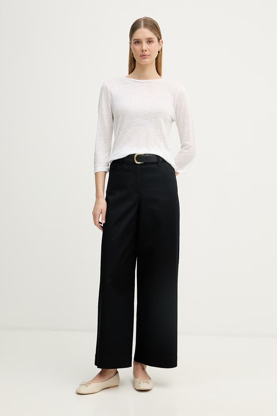 United Colors of Benetton longsleeve de damă din bumbac 3TKEE1008 alb SS26