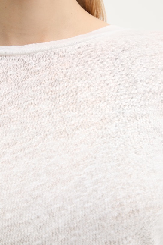 United Colors of Benetton longsleeve de damă din bumbac 3TKEE1008 alb